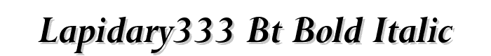 Lapidary333 BT Bold Italic font